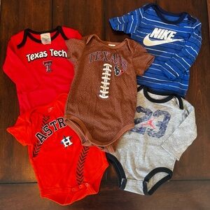 Sports Baby Onesies - 5 Pieces